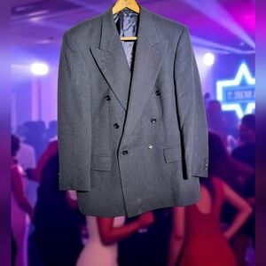 Hugo Boss Navy Blue Sz 40 S Double-Breasted Blazer Pure New Wool